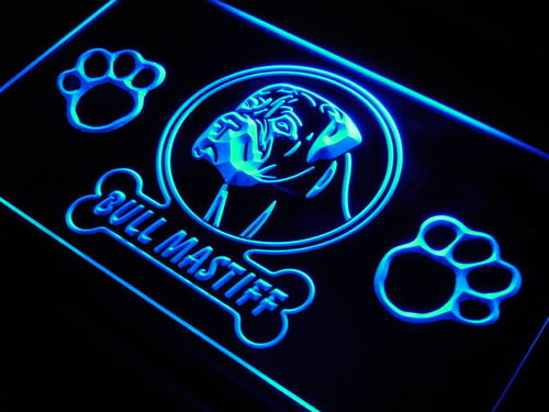 Bull Mastiff Dog Pet Shop Neon Light Sign
